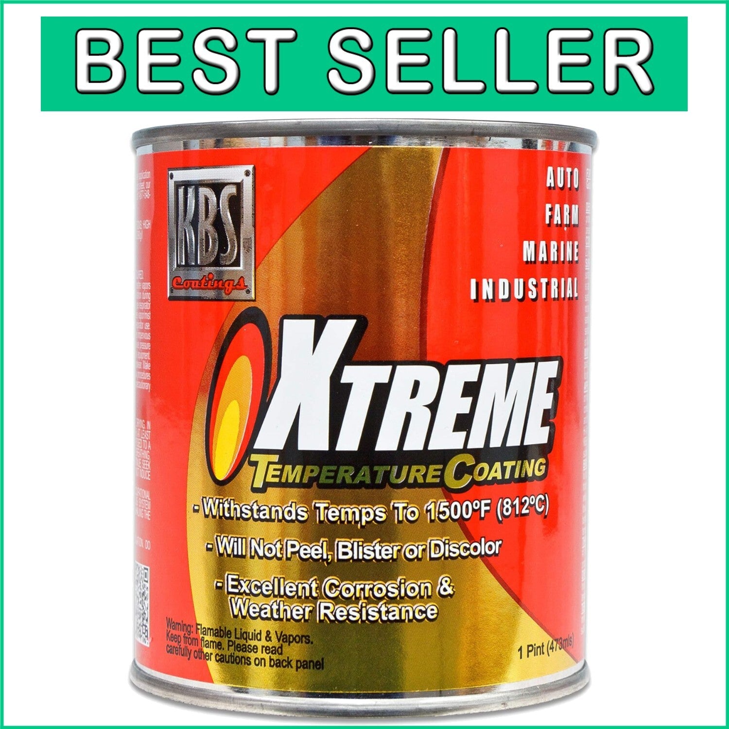 16 Fl Oz Pure White Heat Resistant Paint - Matte Finish for Indoor/Outdoor Use