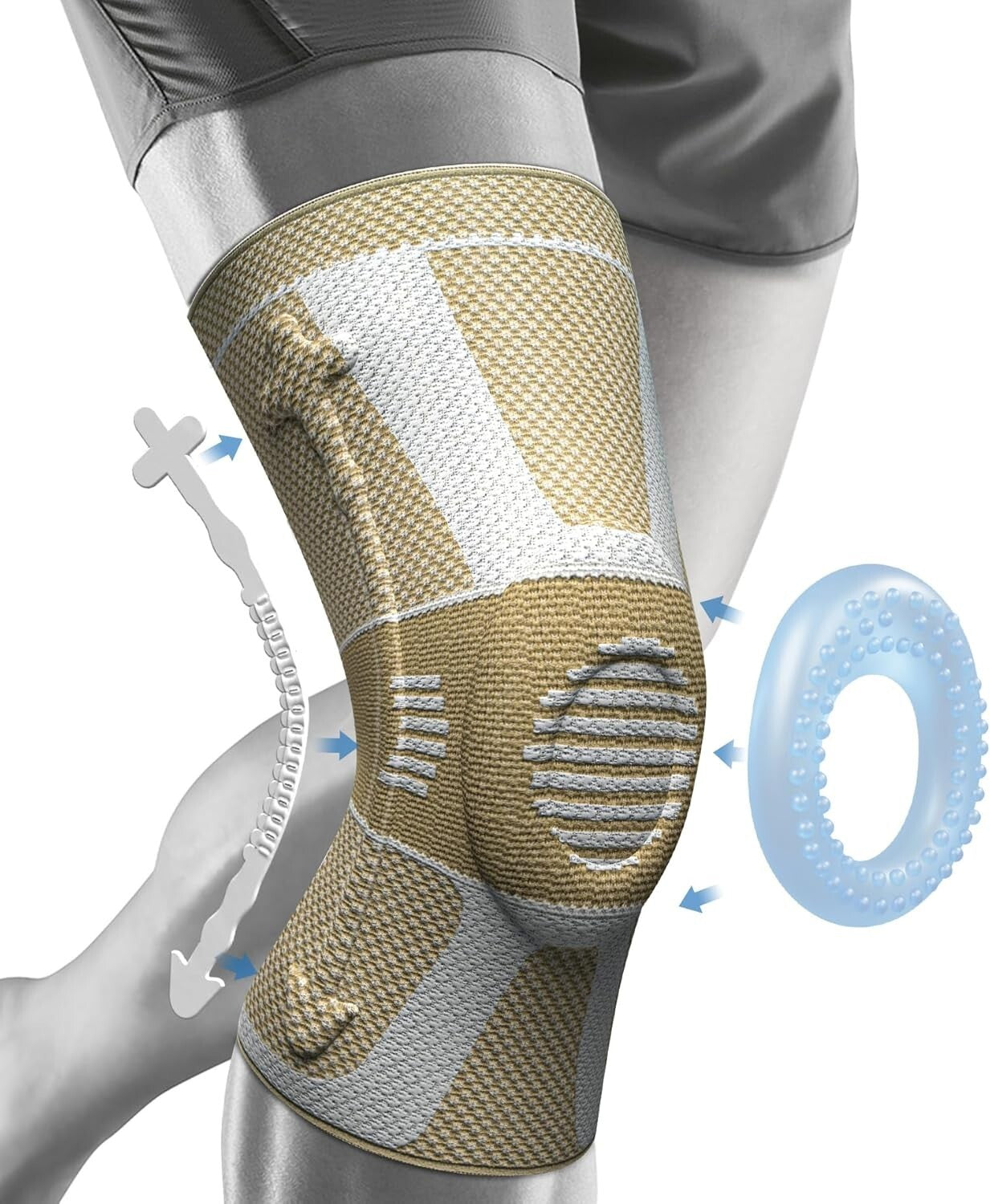 Lightweight Knee Support with Stabilizers - Ideal for Arthritis & ACL Recovery