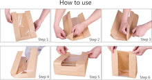 Load image into Gallery viewer, 200-Pack Large Kraft Paper Bakery Bags with Window for Stylish Bread Storage
