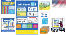 Load image into Gallery viewer, Interactive Alphabet Learning Pocket Chart with Write &amp; Wipe Surface for Kids