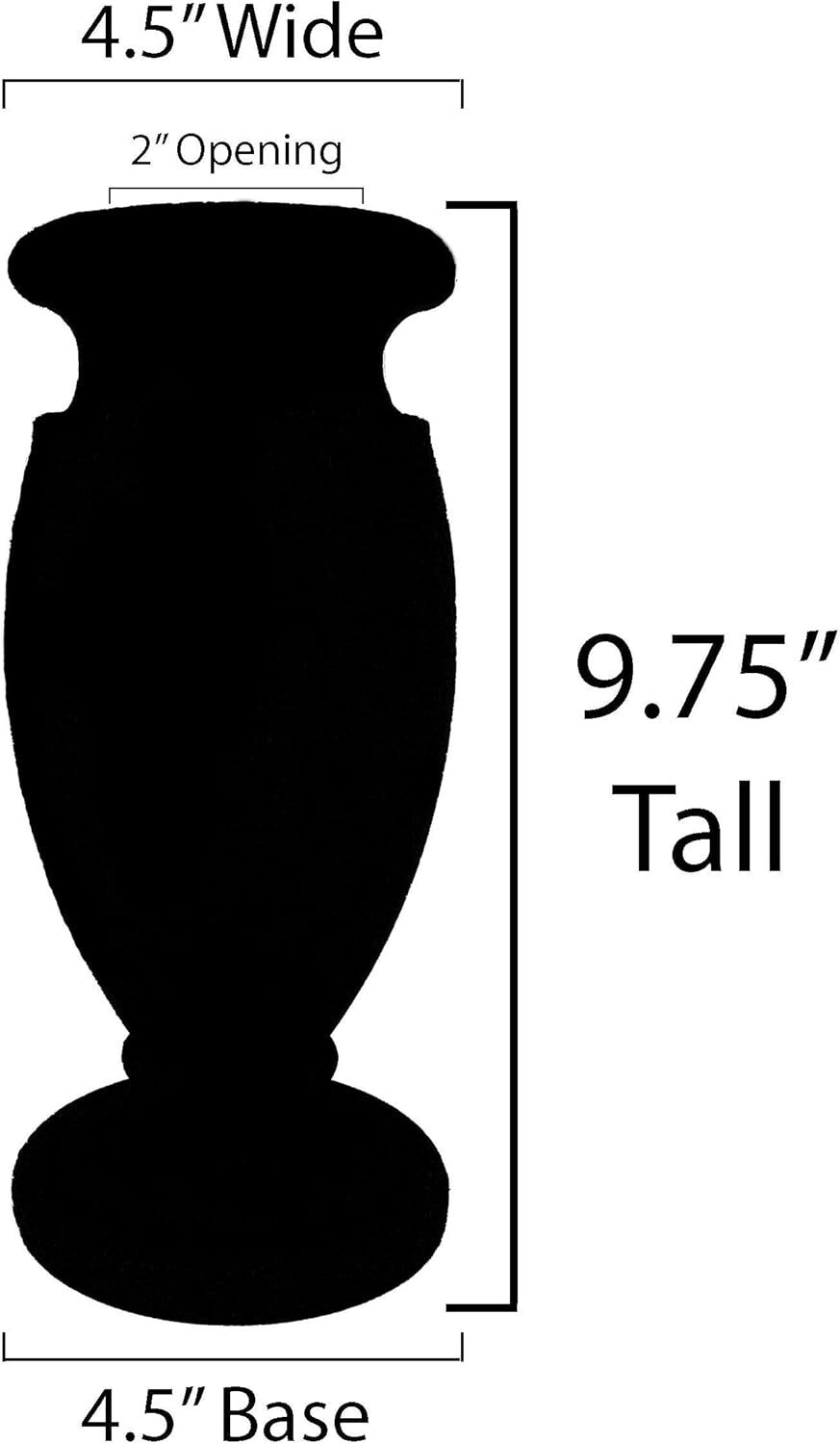 Sturdy Flower Holder for Graves - Blue Granite Design with Metal Securing Spike