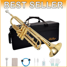 Load image into Gallery viewer, Lightweight Gold Bb Trumpet with 7C Mouthpiece - Ideal for Music Students