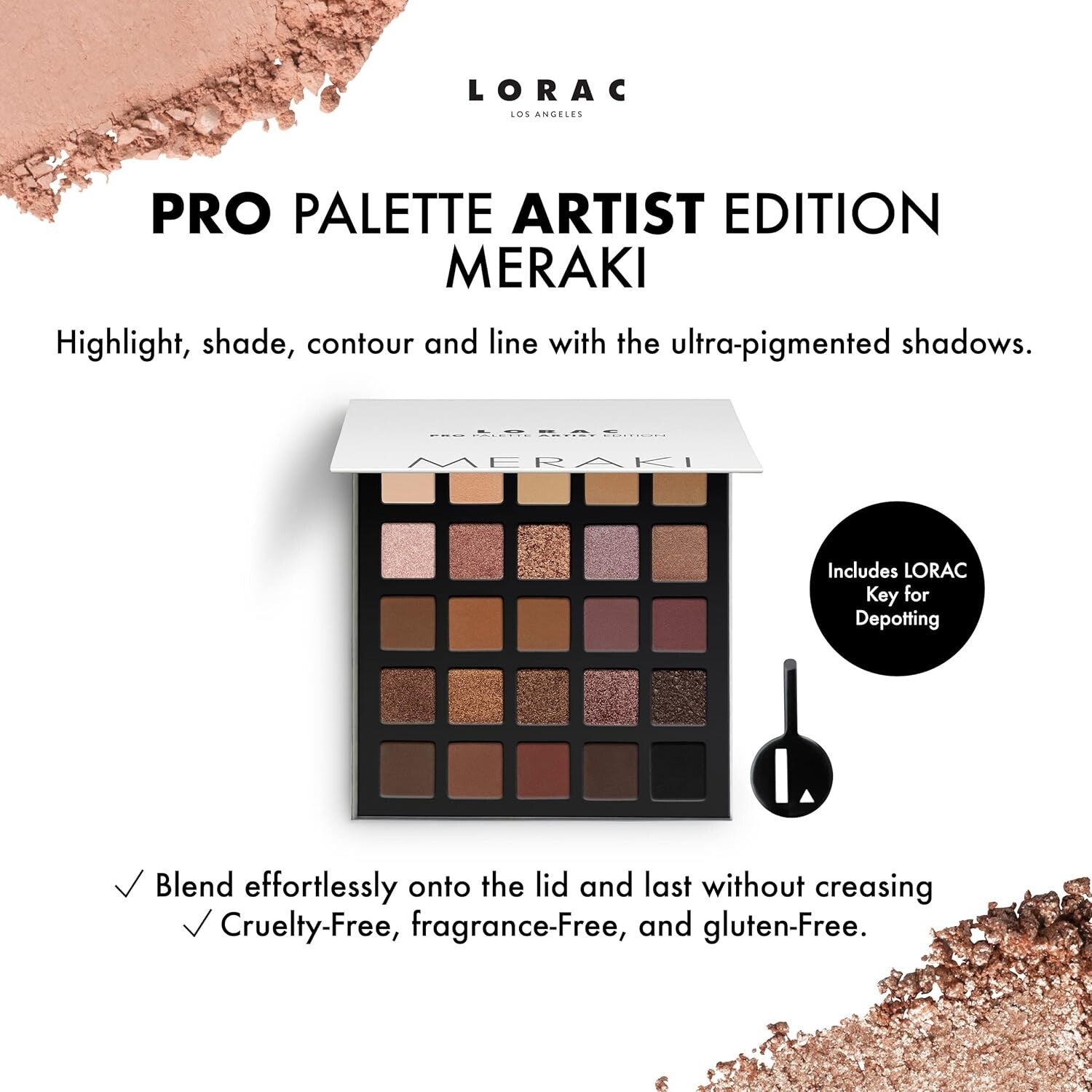 5.9-Inch PRO Eyeshadow Palette - High Pigmented, Gentle on Skin, Mirror Included