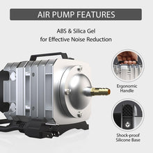 Load image into Gallery viewer, Durable 50W Electromagnetic Air Pump - 8 Outlets for Fish Tanks &amp; Hydroponics