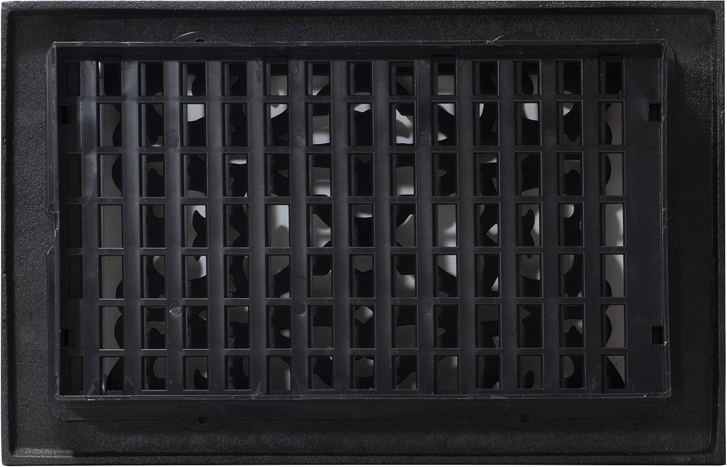 Elegant Victorian Floor Register, 6x10 in Cast Iron Black for Timeless Decor
