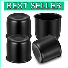 Load image into Gallery viewer, Easy Install Black Wheel Center Caps - 4 Pcs 4.25 Inch for Trailers and Trucks