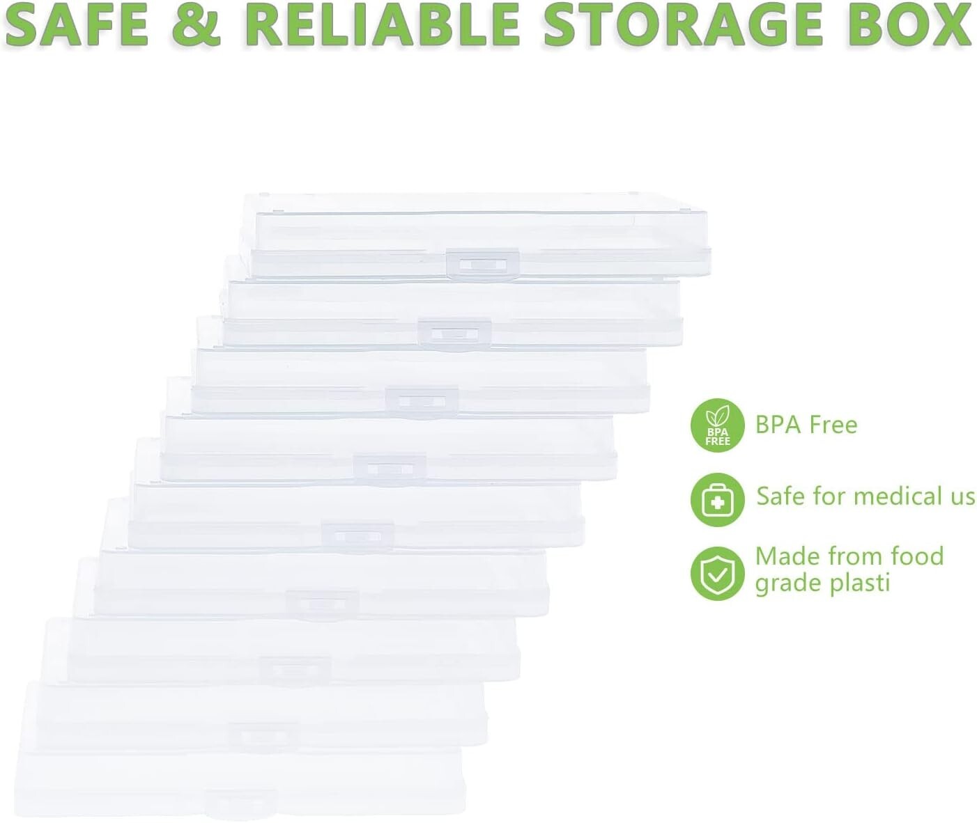 Sturdy Clear Craft Storage Box - 5" x 7" with Latch Closure for Versatile Use