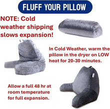 Load image into Gallery viewer, Breathable Backrest Pillow for Bed with Pockets - Perfect for Reading &amp; Resting