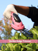 Load image into Gallery viewer, Compact Electric Grass Shear &amp; Hedge Trimmer in Pink - Perfect for Small Gardens