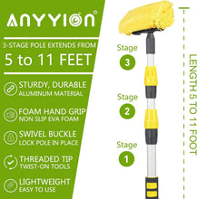 Load image into Gallery viewer, Extendable 11-Foot Car Wash Brush - Multi-Purpose Soft Bristles for All Surfaces