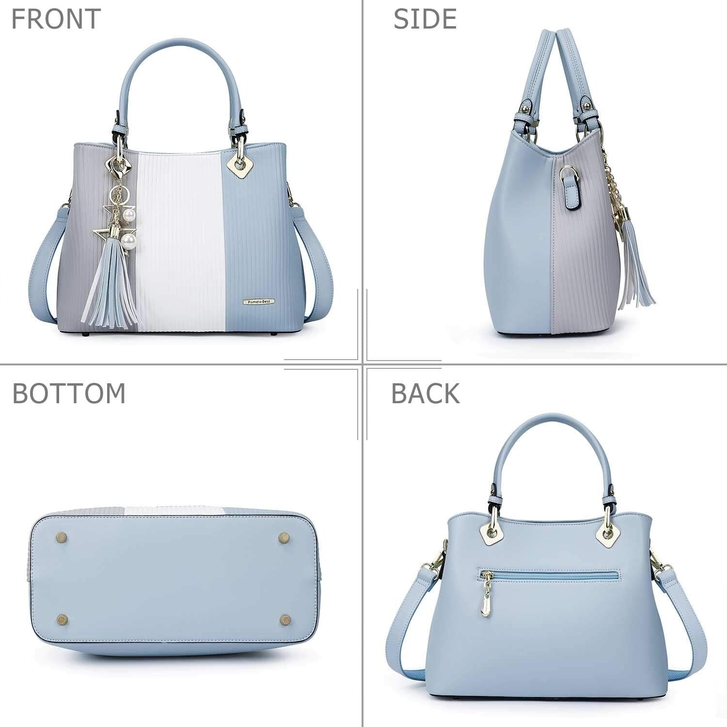Versatile Women's Satchel Bag with Multiple Pockets - Stylish & Practical