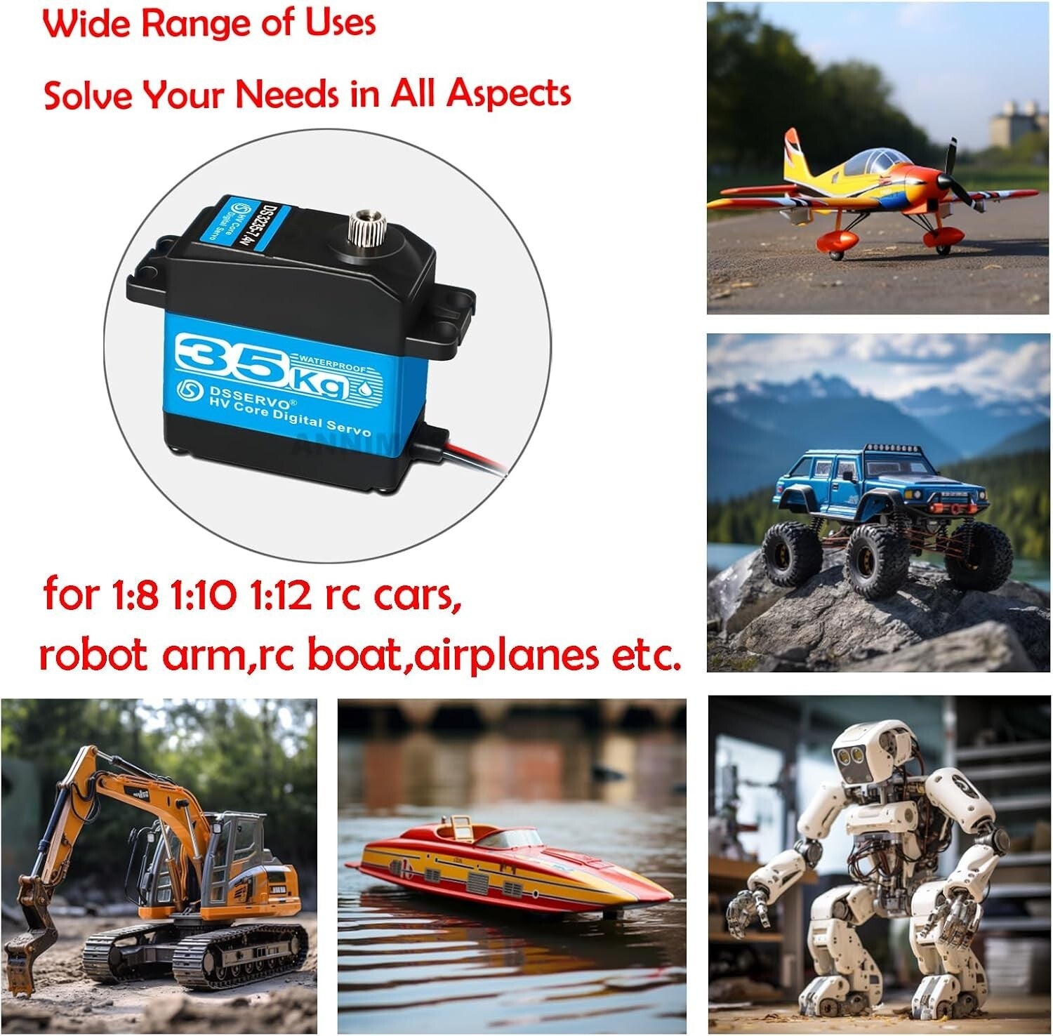 Efficient 35KG RC Servo Pack - High Torque and Speed for Serious Enthusiasts