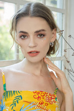 Load image into Gallery viewer, Elegant Sterling Silver Click-Top Hoop Earrings - Half Round Design Available