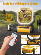 Load image into Gallery viewer, Rechargeable 9-Inch Portable Table Fan with 20000mAh Battery for Outdoor Comfort