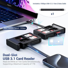 Load image into Gallery viewer, All-in-One SD/TF Card Reader with USB C Cable &amp; Multi Adapter for Travel - Gray