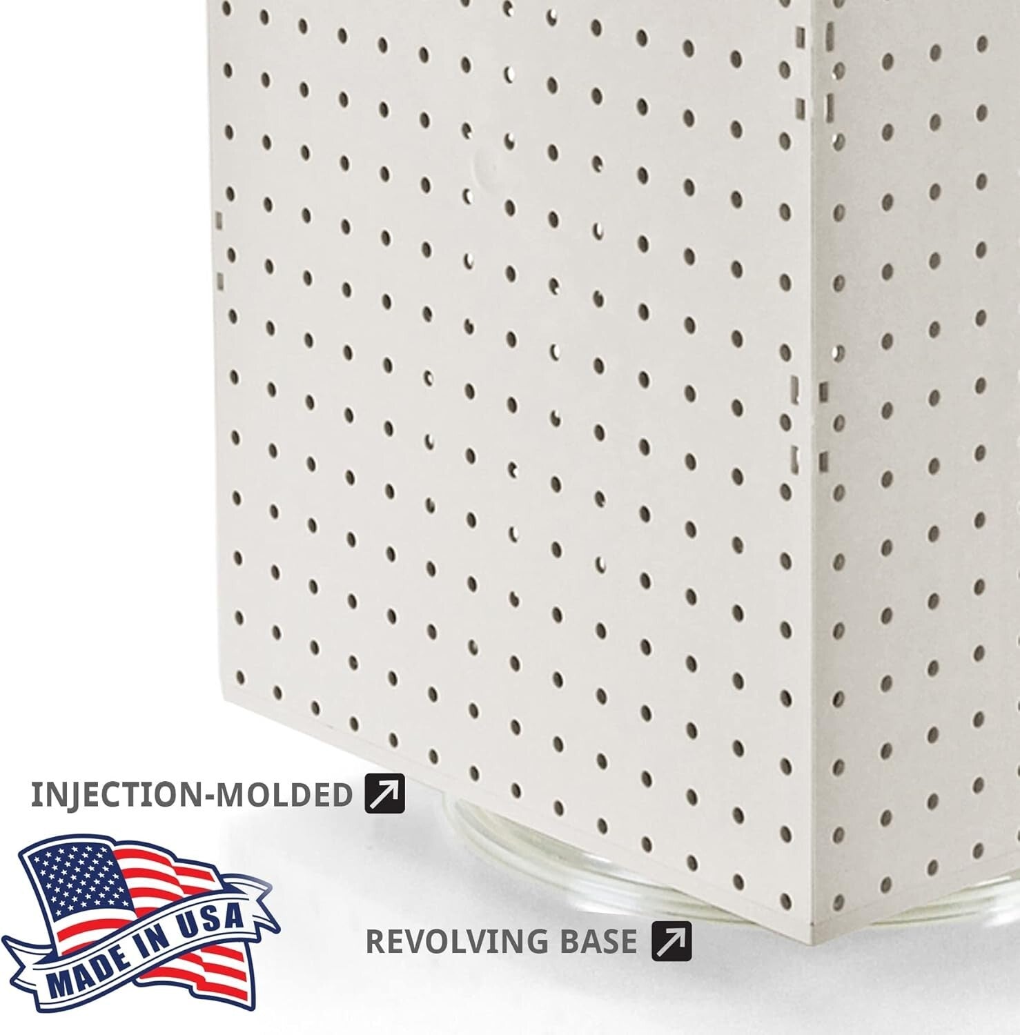 14" Rotating Countertop Display with 32 Hooks - Perfect for Retail Merchandising