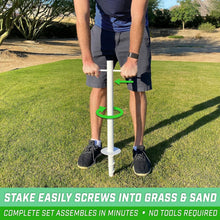 Load image into Gallery viewer, Full-Size Tetherball Game Set with Pole, Rope &amp; Pump for Epic Backyard Fun
