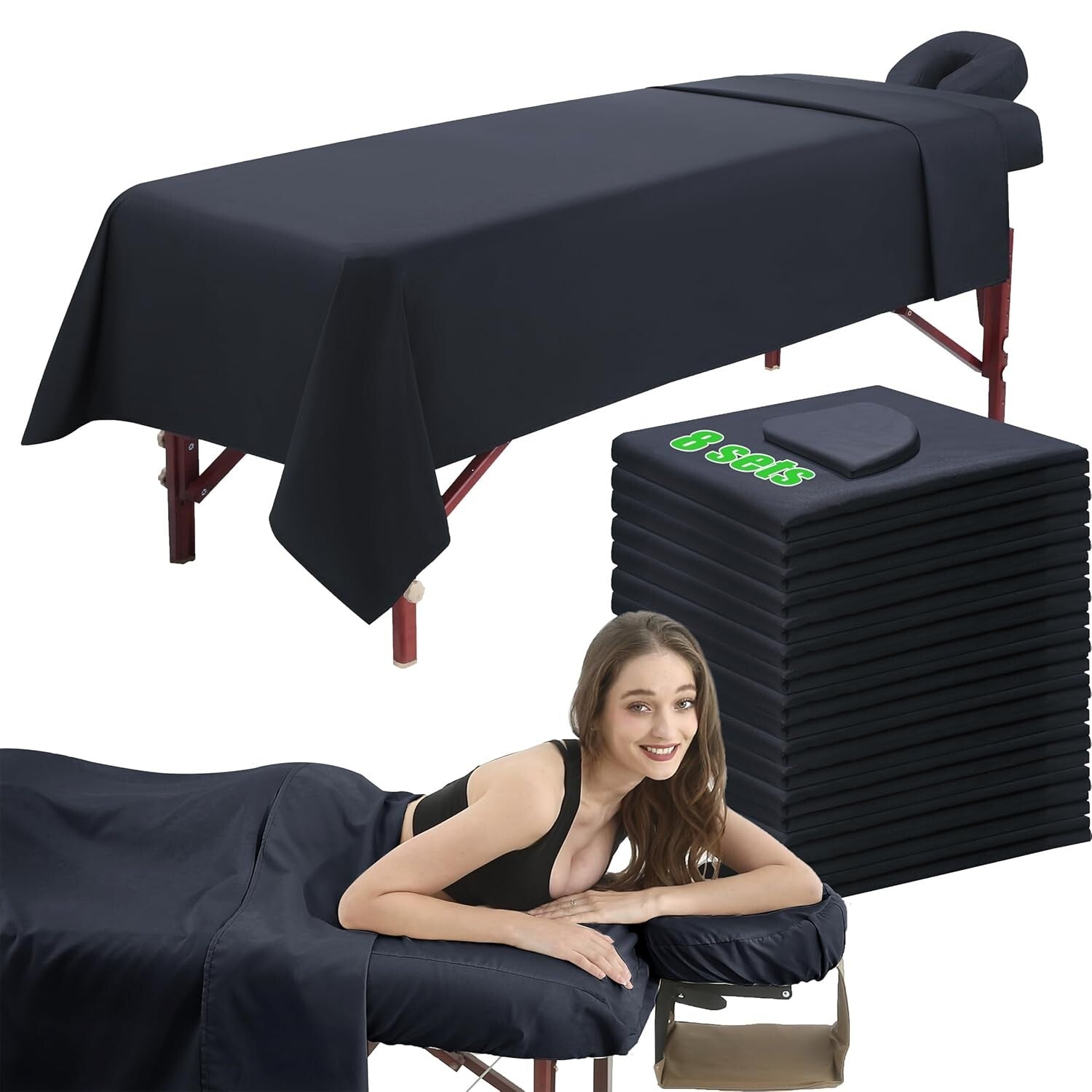 Versatile Waterproof Massage Table Sheet Set - 3 Pieces for Every Application