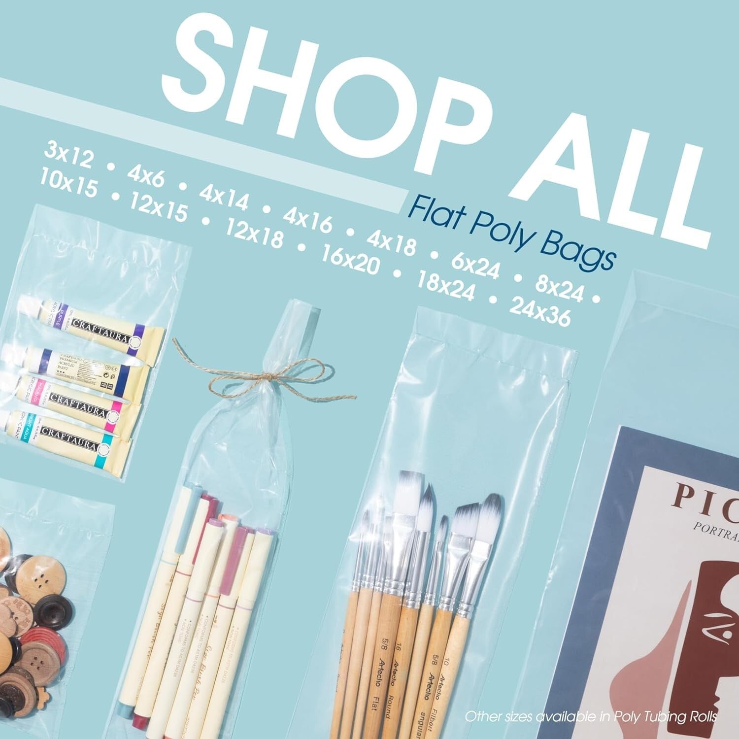 100 Count 20"x30" Heavy-Duty Clear Plastic Bags for Versatile Packaging