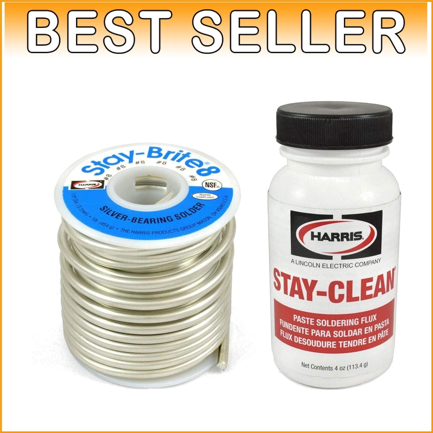 DIY and Professional Solder Kit SB861 – Stay-Brite Silver with Flux Included