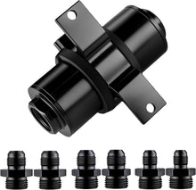 Load image into Gallery viewer, Universal 10 Micron Fuel Filter with AN Adapters &amp; Adjustable Bracket Clamp