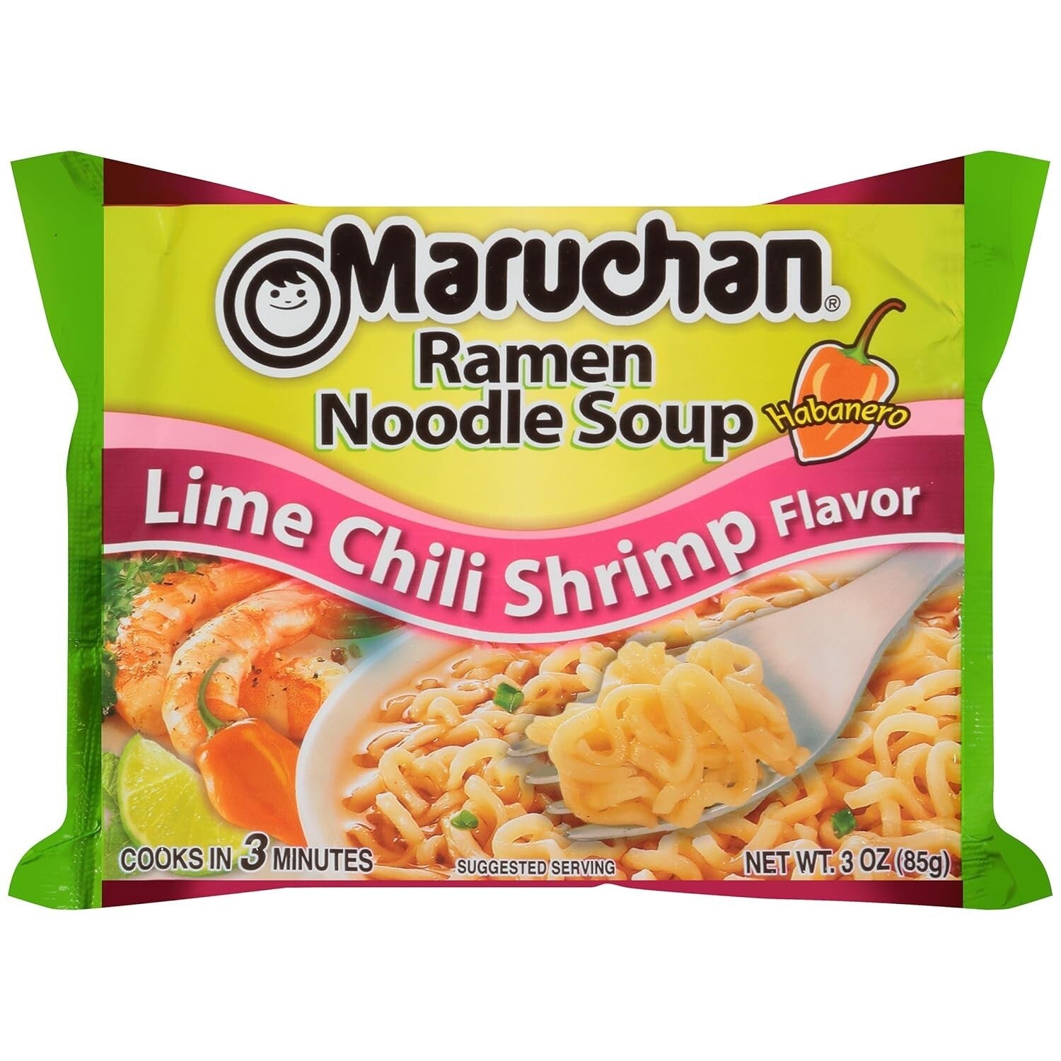 Convenient 48 Units of Ramen Lime Chili Shrimp Flavor - Ideal for Students