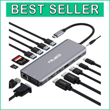 Load image into Gallery viewer, 14-in-1 USB C Docking Station with Triple Display and High-Speed Data Transfer