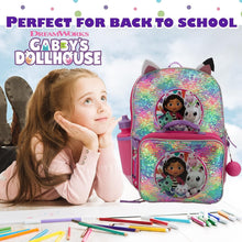 Load image into Gallery viewer, Durable 16" Gabby’s Dollhouse Sequin Backpack Set - Perfect for School Travel