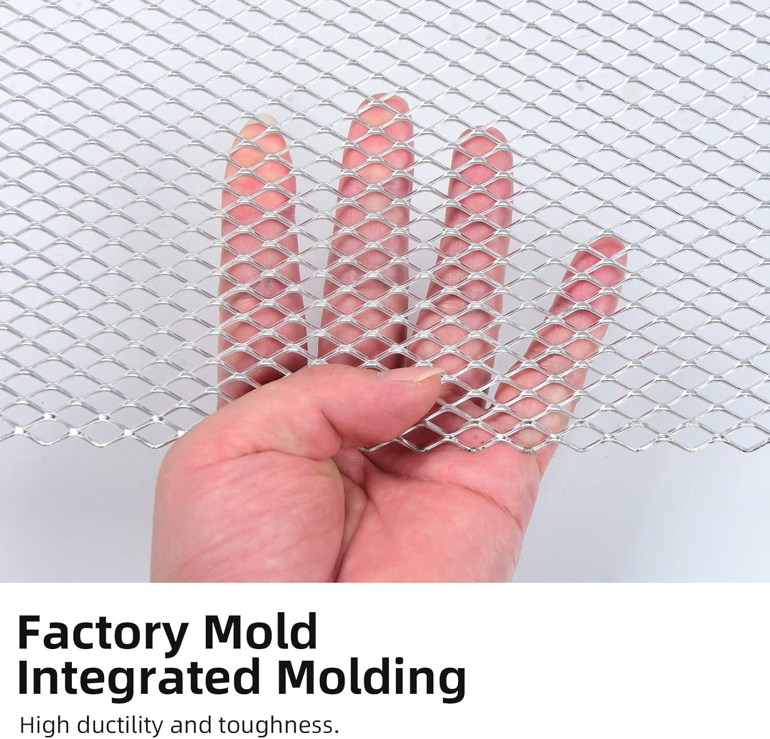 Universal Aluminum Alloy Car Grill Mesh - 6x12mm Rhombic Insert, DIY Friendly