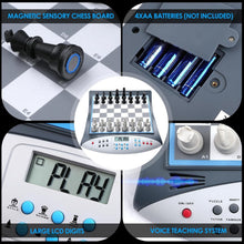 Load image into Gallery viewer, Talking Chess Master: AI Electronic Chess Set with Voice Tutor &amp; Magnetic Pieces