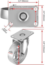 Load image into Gallery viewer, Versatile 4" Heavy Duty Steel Swivel Casters - Perfect for Industrial &amp; Home Use