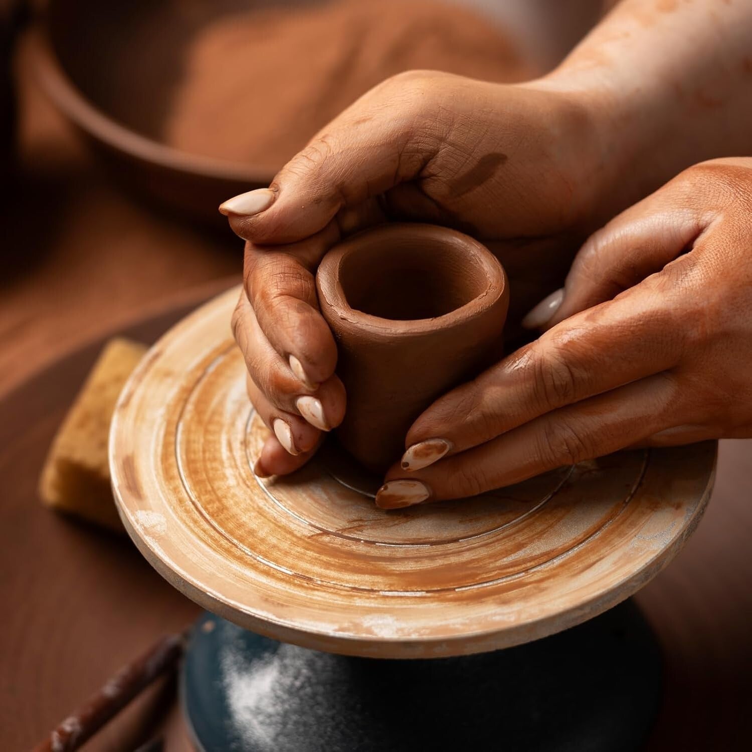 12-Inch Heavy-Duty Pottery Wheel with Non-Slip Base for Artistic Precision