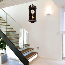 Load image into Gallery viewer, Beautiful Antique-Inspired Walnut Pendulum Clock - Battery Operated Elegance