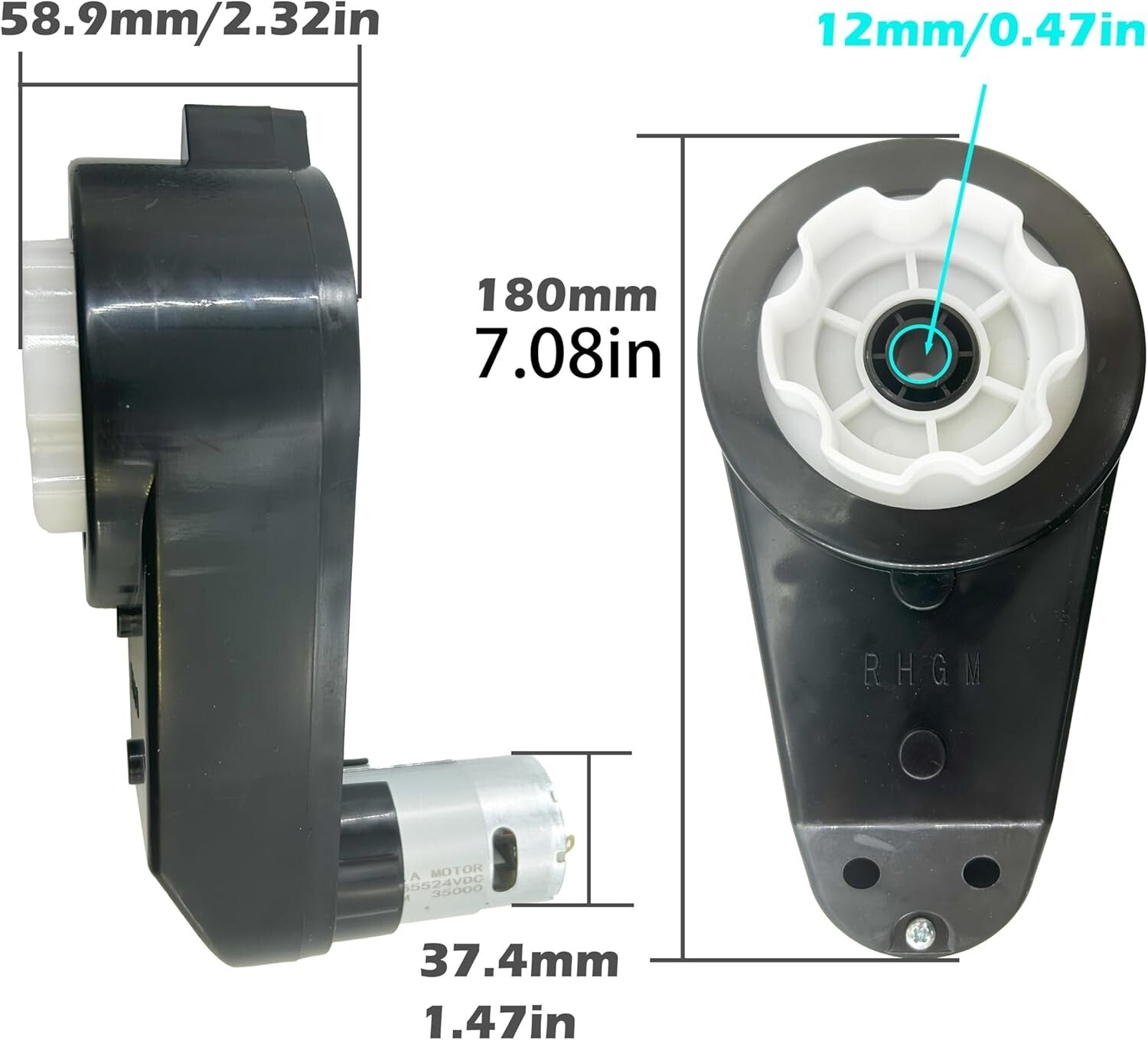 Fast 24V RS555 Motors & Gearboxes for Enhanced Performance in Power Wheels