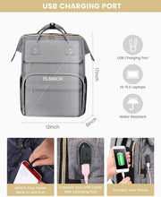 Load image into Gallery viewer, Elegant Water-Resistant Travel Backpack for Women - Laptop Compartment &amp; Charger