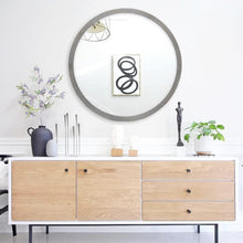 Load image into Gallery viewer, Versatile 35" Beveled Round Mirror - Antique Style for Entryway &amp; Living Room