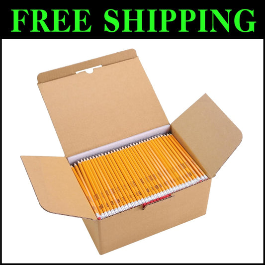 576 Count Yellow Wood-Cased HB Pencils - Pre-Sharpened for Effortless Writing