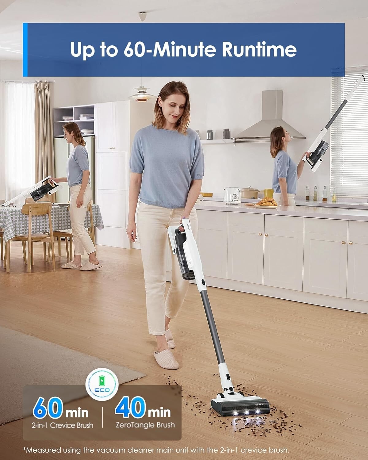 160W Cordless Vacuum with 1L Dustbin - Sleek Design & Eco-Friendly Cleaning