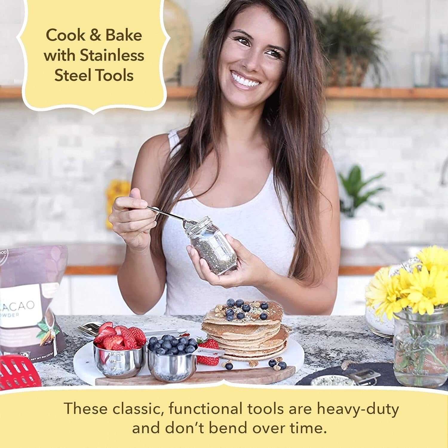 12-Piece Stainless Steel Measuring Cups & Spoons Set - Precision Kitchen Gadgets