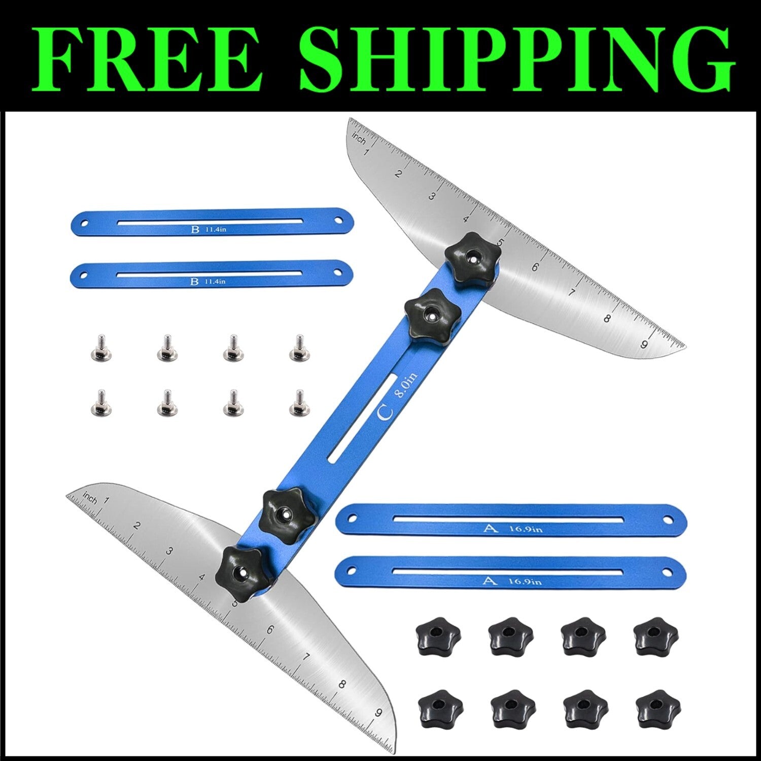 High-Quality Adjustable Stair Template Tool - For Precise Measurements & Cuts