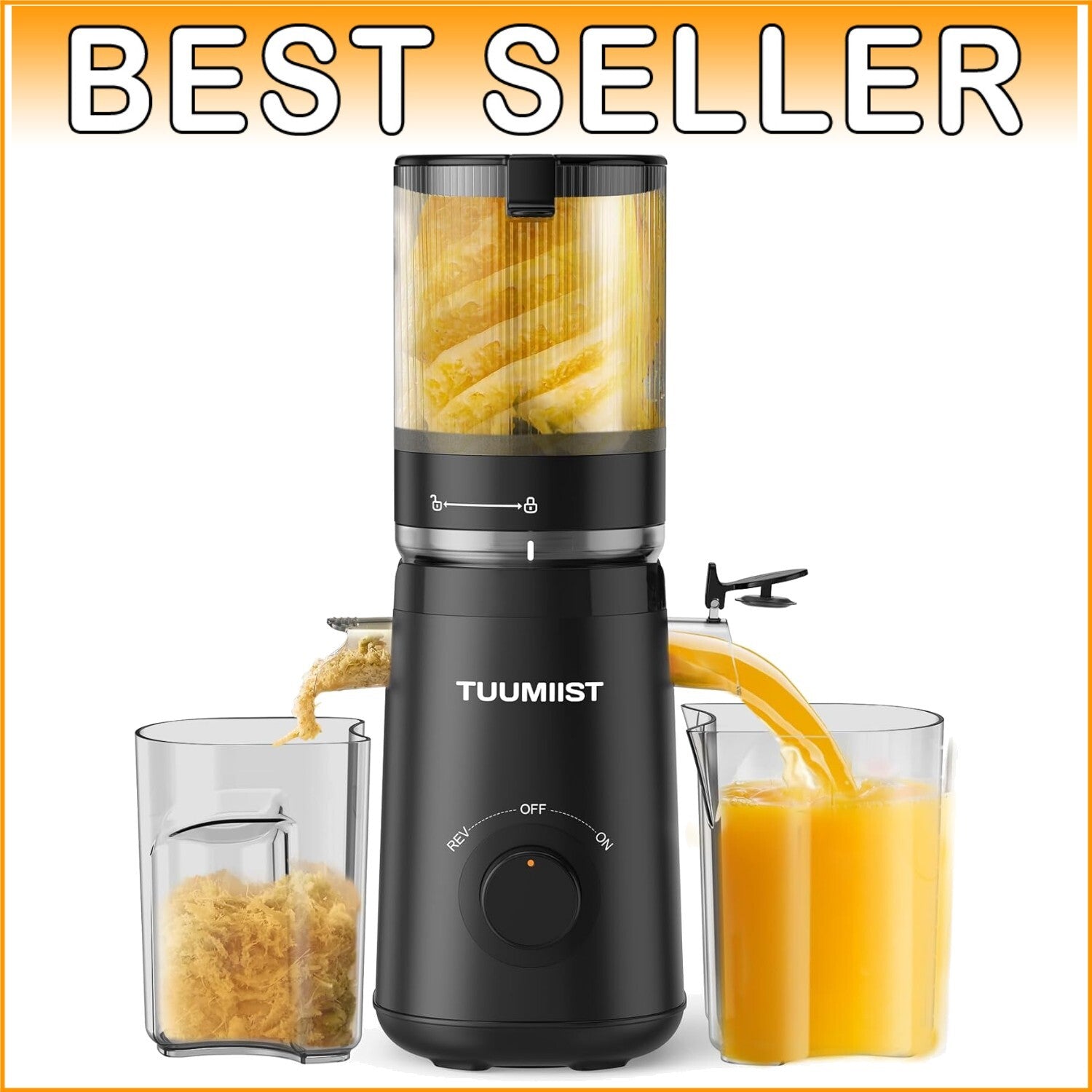 Effortless Cold Press Juicer with 5.3'' Extra Chute - Squeeze Fresh Juice Today