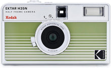 Load image into Gallery viewer, Stylish Striped Green EKTAR H35N Half Frame Camera - Automatic Exposure Included