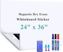 Load image into Gallery viewer, Versatile Self-Adhesive Magnetic Dry Erase Board for Home &amp; Office - 24" x 36"