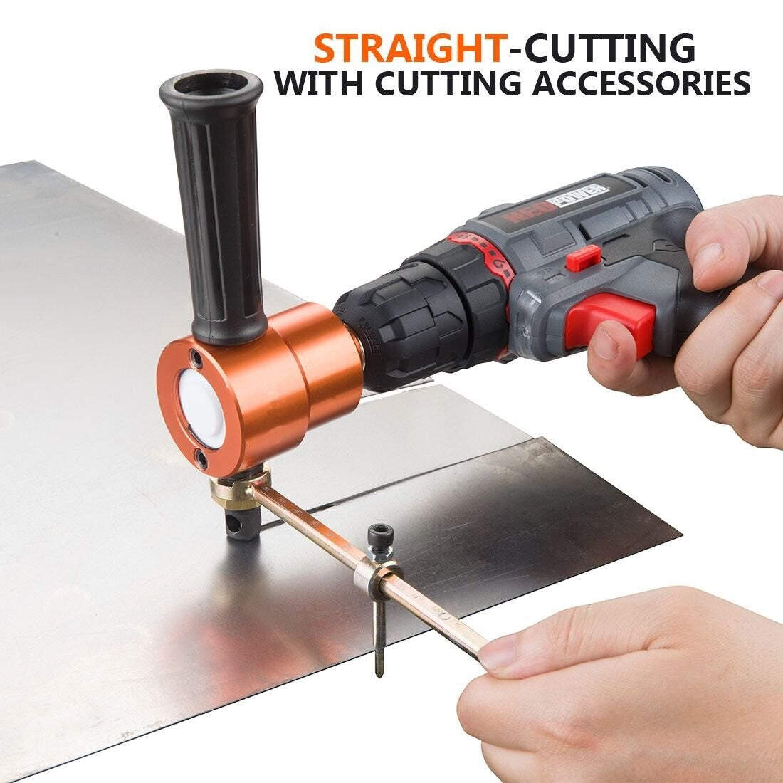 Versatile Metal Cutter with Double Cutting Head and Extra Accessories Included