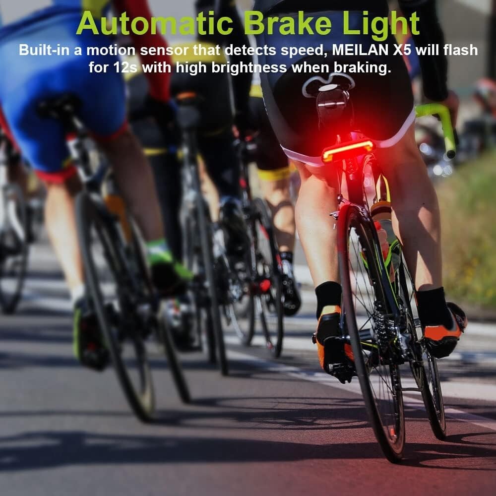 2-Pack X5 LED Bike Tail Light with 6 Modes & Wireless Remote - Safety First!