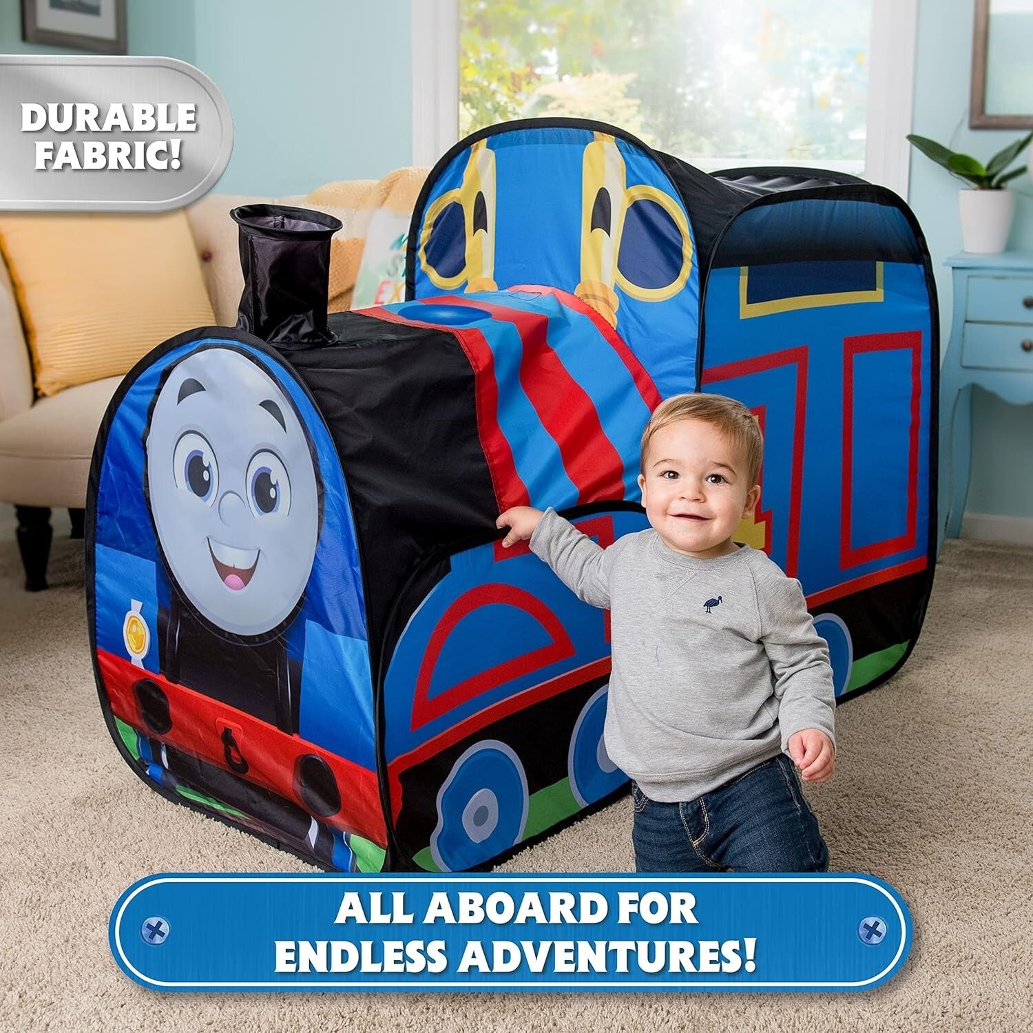 Durable Thomas & Friends Pop-Up Tent - Safe & Spacious Play for Young Conductors