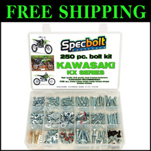 Load image into Gallery viewer, Kawasaki KX Two Stroke Maintenance Bolt Kit with 18 Compartment Organizer