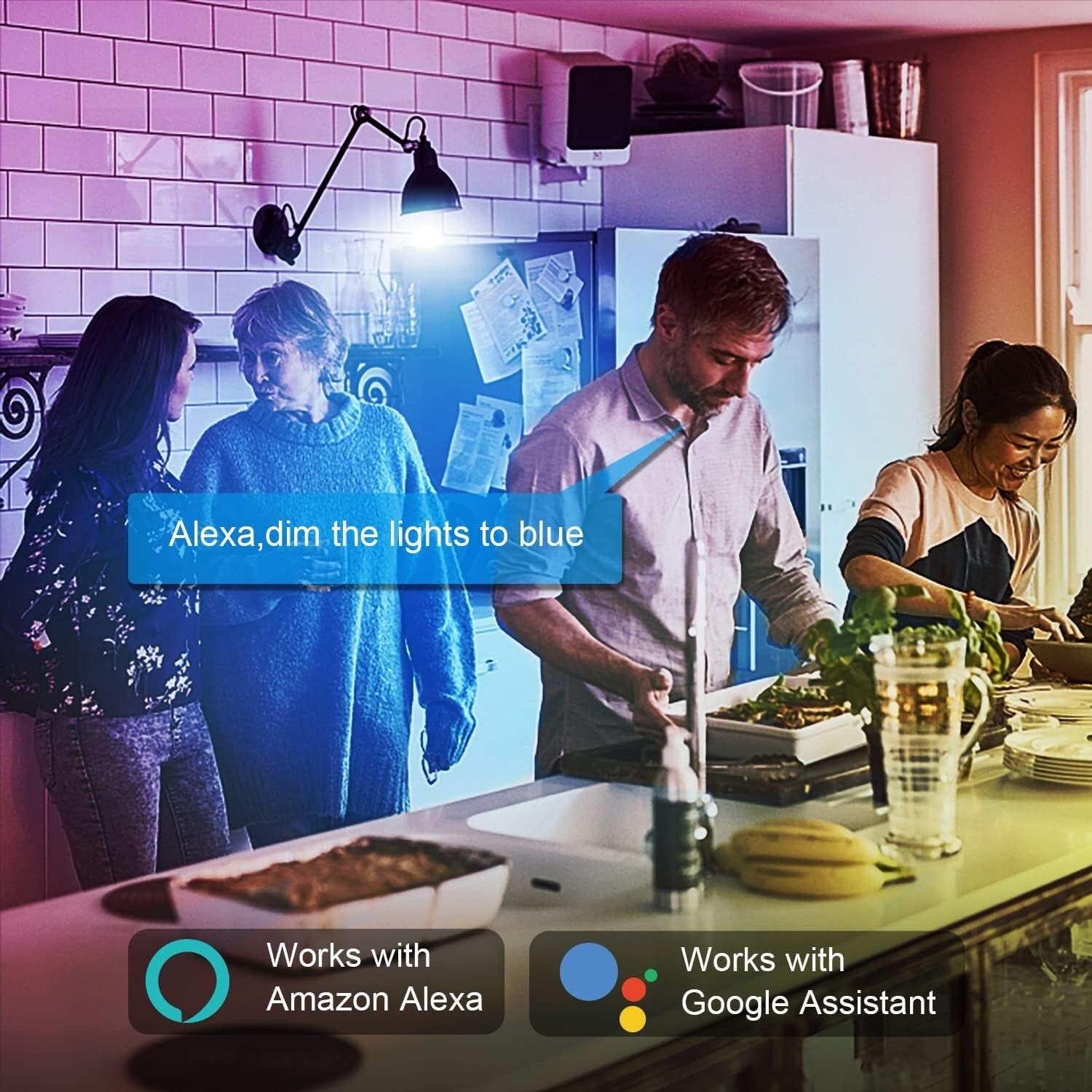 Dimmable LED Smart Bulbs for Home - 10 Pack, Works with Alexa & Google Assistant