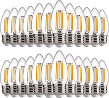 Load image into Gallery viewer, Dimmable E26 LED Chandelier Bulbs - 60W Equiv, Soft White, 24 Count Energy Saver