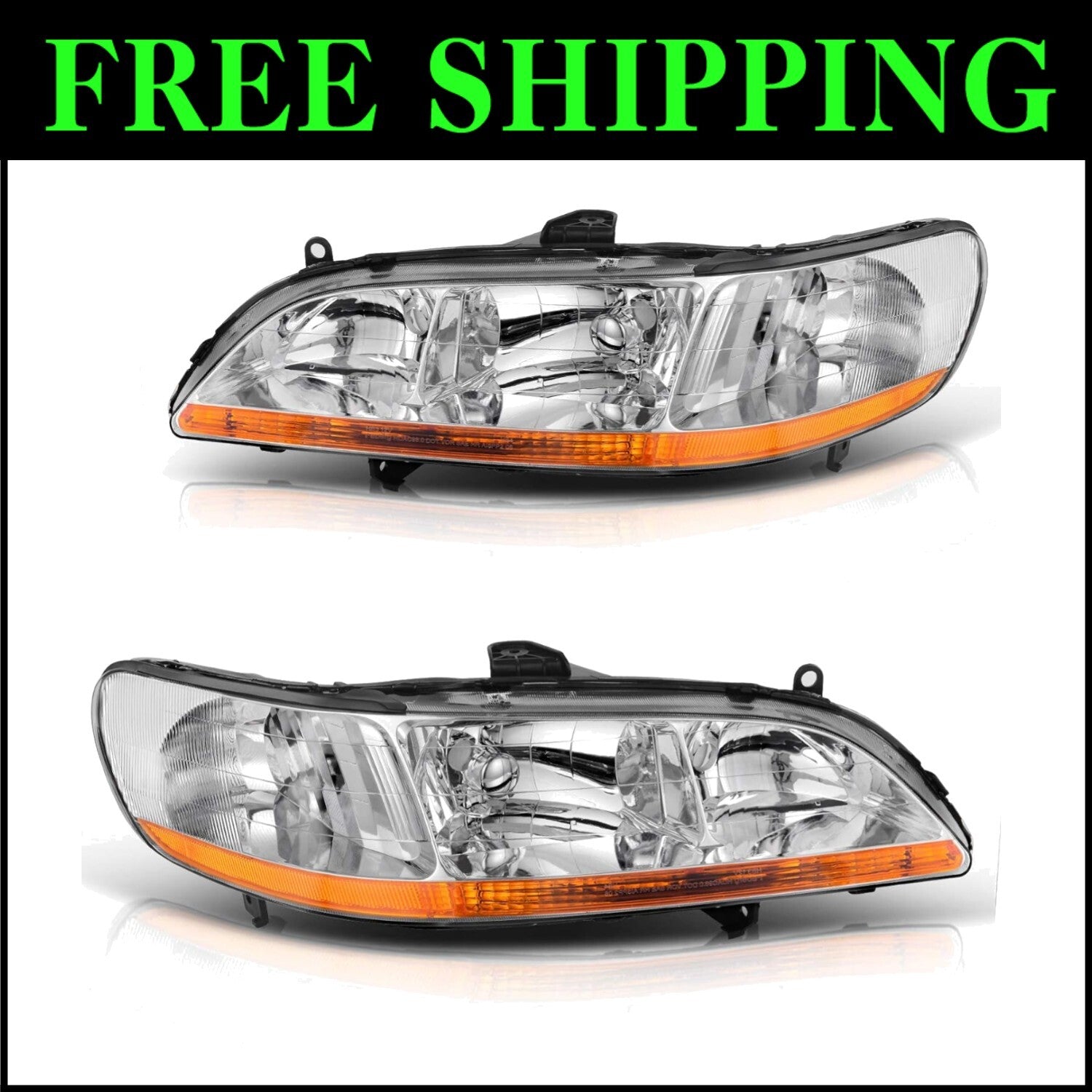 Impact-Resistant Headlight Assembly for 1998-2002 Honda Accord - Enhanced Safety